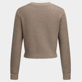 Christin | Stilvolles Strick-Dreiteiler-Set mit Cardigan, Crop-Top & Bleistiftrock