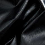 Dorle | Eleganter Kunstleder-Midirock mit Wickeloptik und hohem Schlitz