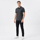 Herren Feinstrick Poloshirt mit Strukturmuster