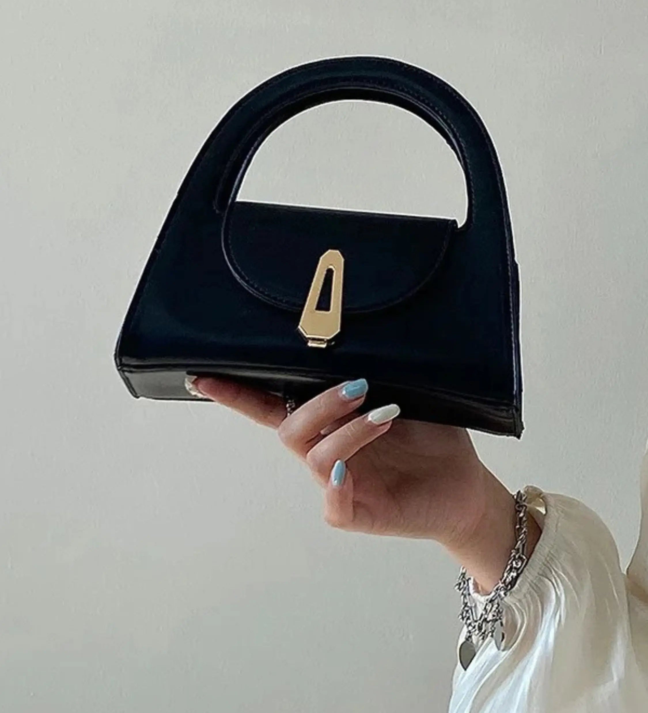 Dagmar | Modern Schwarz Mini Satchel Tasche