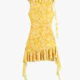 Fenja | Geblümtes Minikleid mit Rüschendetails