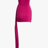 Selina | Asymmetrisches Bandeau-Minikleid mit Drapierung – Sinnliche Eleganz für besondere Anlässe