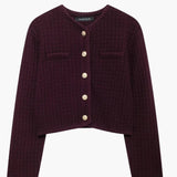 Senta | Strukturierte Strickjacke mit goldenen Knöpfen