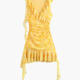 Fenja | Geblümtes Minikleid mit Rüschendetails