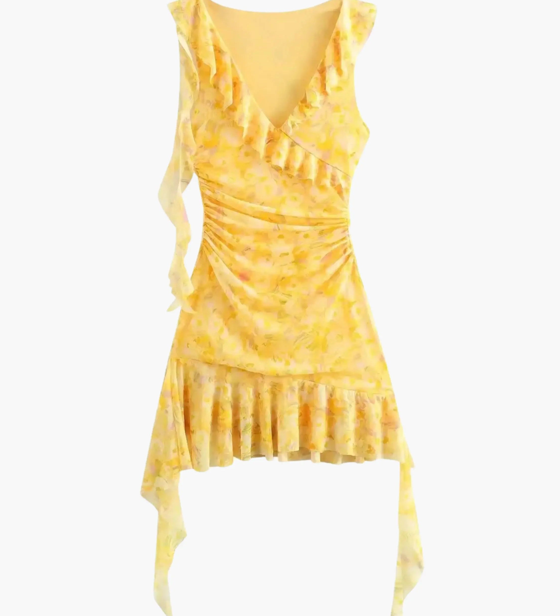 Fenja | Geblümtes Minikleid mit Rüschendetails