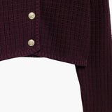 Senta | Strukturierte Strickjacke mit goldenen Knöpfen