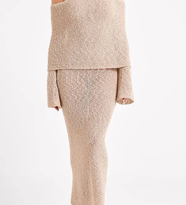 Emma | Bouclé Maxi Kleid Zendoo.de