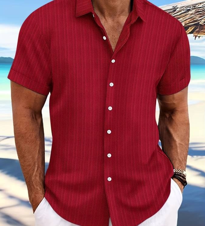 Owen | Relaxed Fit Gestreiftes kurzärmeliges Sommerhemd