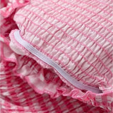 Wibke | Charmantes rosa-weiß kariertes Sommerkleid