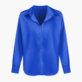 Florentine | Elegante Langarm-Bluse aus seidigem Satin