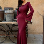 Sophie | Langärmliges Maxikleid – Fließender Schnitt für Eleganz und Komfort Zendoo.de