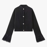 Manon | Strickjacke mit Knöpfen und Federärmeln