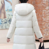 Astrid | Stylische khakifarbene Pufferjacke mit Kapuze und Reißverschluss