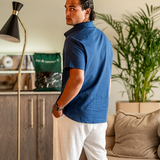 Isaiah | Sommer Kurzarm Herren-Leinenhemd mit Brusttasche