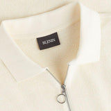 Modernes Strick-Poloshirt mit Reißverschluss