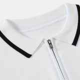 Klassisches Poloshirt mit Reißverschluss und Kontrastdetails