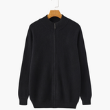 Wesley | Rippenstrick Reißverschluss Kaschmir Strickjacke für Männer