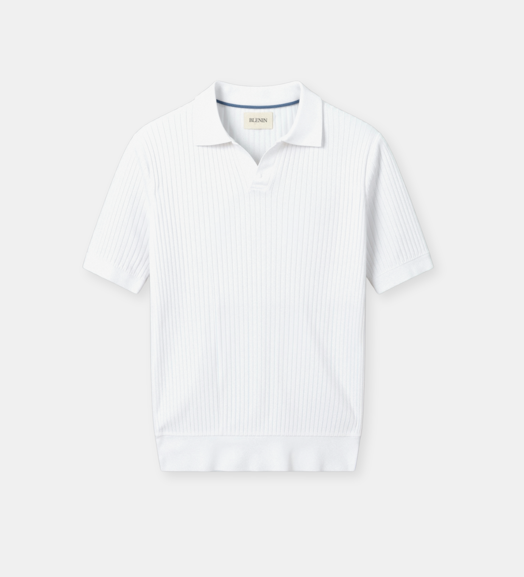 Geripptes Herren-Poloshirt mit kurzen Ärmeln – Elegant & Zeitlos
