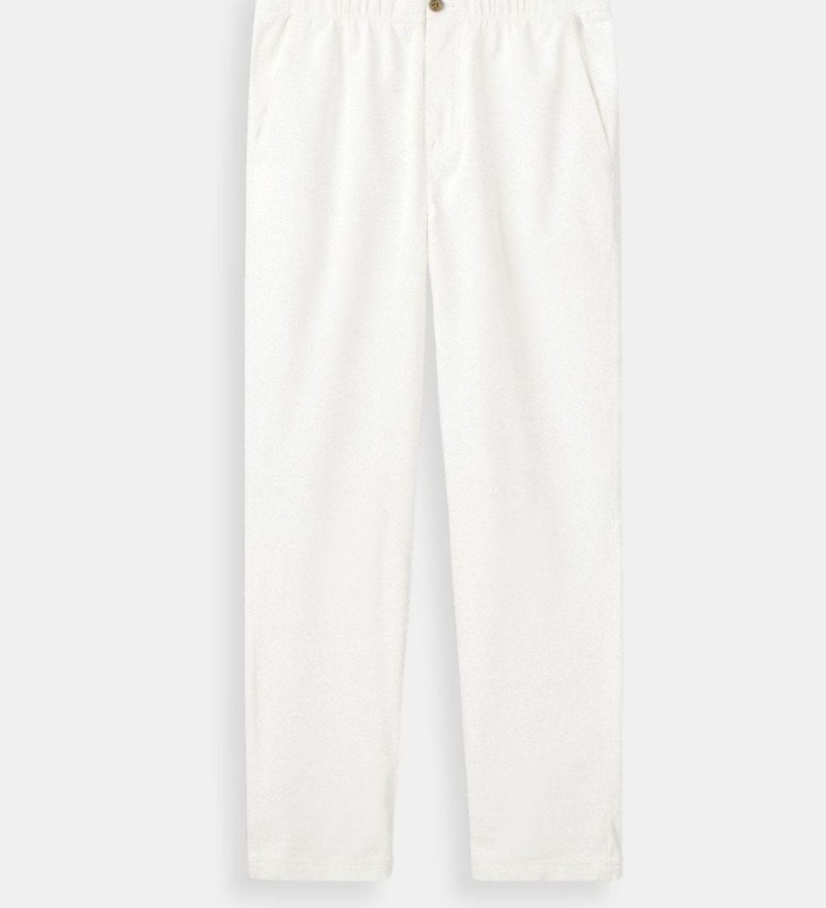 Killian | Beige Herren-Hose mit elastischem Bund und Knopfverschluss