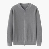 Bennett | Stehkragen Herren Rippstrick Reißverschluss Strickjacke