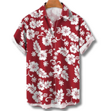 Michael | Hawaiianisches Kurzarmhemd mit floralem Allover-Print