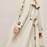 Christa | Stylischer langer Mantel mit Reverskragen für Frauen