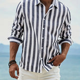 Hudson | Leinen-Baumwollmischung Langarmhemd mit Streifen