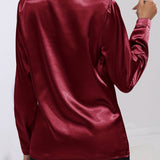 Irene | Elegantes Satin-Hemd mit langen Ärmeln für Damen