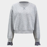 Elsa | Zweiteiliges Sweat-Set mit karierten Details