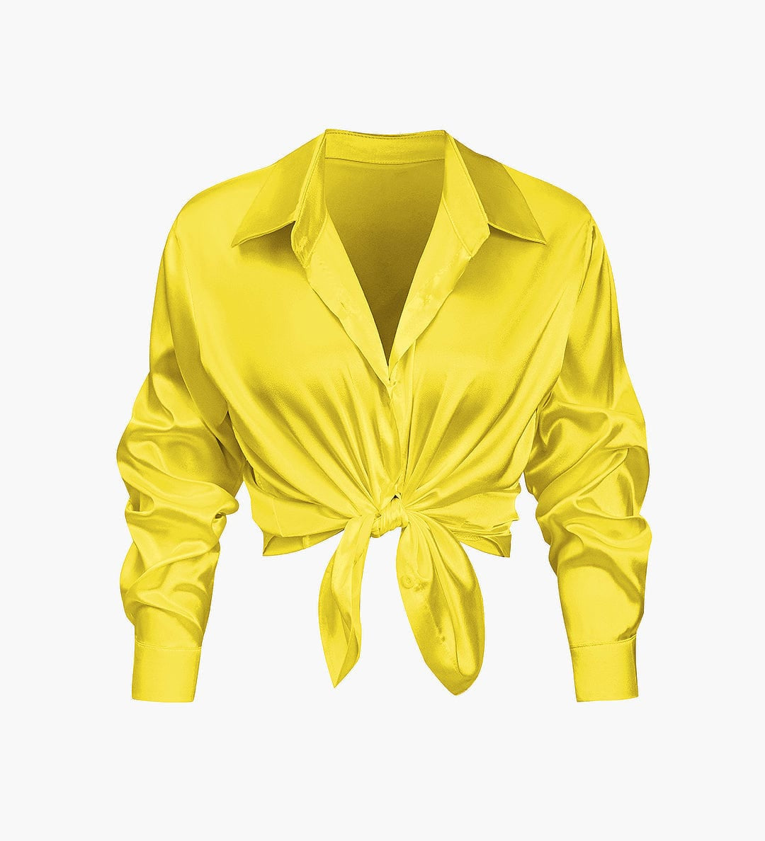 Florentine | Elegante Langarm-Bluse aus seidigem Satin