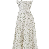 Hannah | Pastellgrün Taillenformendes Midikleid