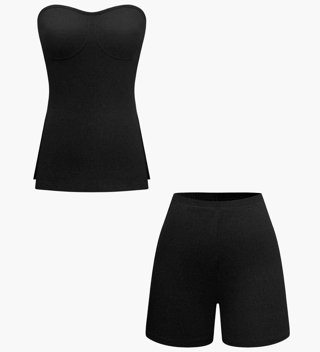 Athena | Elegantes Zweiteiler-Set mit Bustier-Top & Shorts