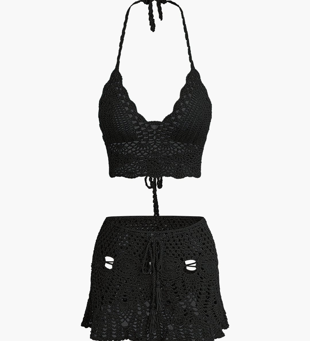 Marina | Häkel-Zweiteiler mit Crop-Top & Minirock