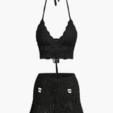 Marina | Häkel-Zweiteiler mit Crop-Top & Minirock