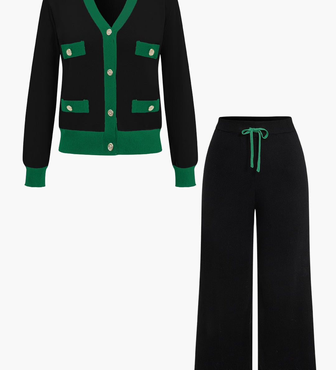 Lorelei | Strick-Set mit Cardigan & weiter Hose