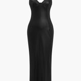 Sophia | Verführerisches Leder-Maxikleid – Sexy & Elegant