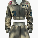 Sarah | Stylishes Bomberjacken-Set mit Ballonrock