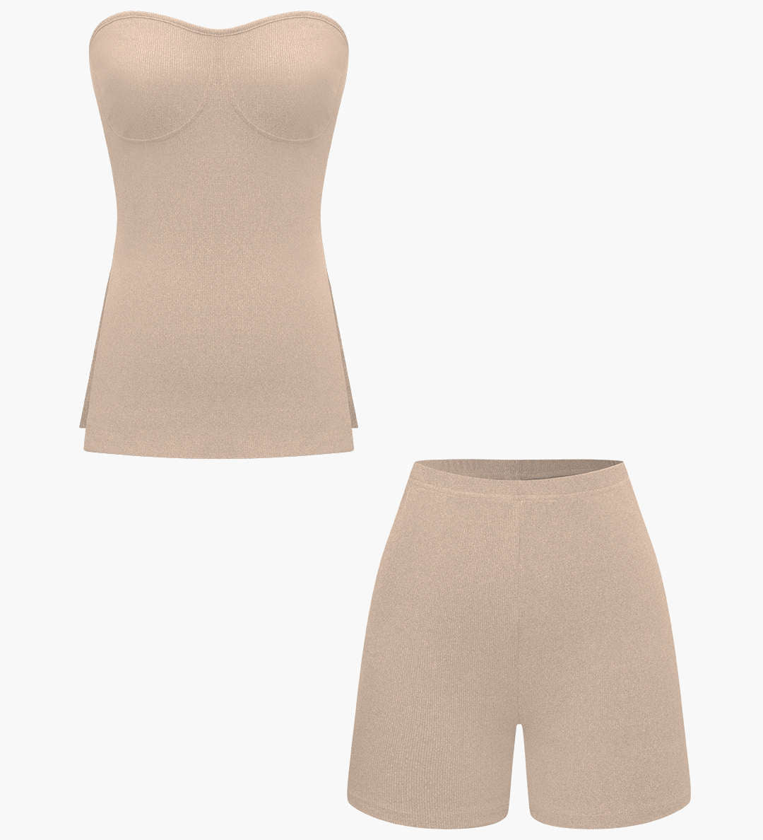 Athena | Elegantes Zweiteiler-Set mit Bustier-Top & Shorts