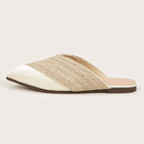 Trendige Espadrille-Mules mit Spitze
