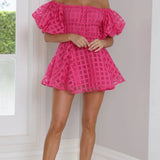Isla | Off-Shoulder Minikleid – Feminine Eleganz mit verspieltem Charme