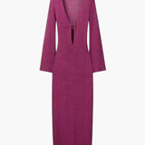 Ulrike | Lila Maxikleid aus Strick