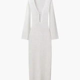 Ulrike | Lila Maxikleid aus Strick