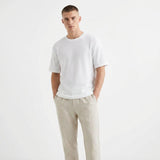 Herren Struktur T-Shirt mit Rundhalsausschnitt