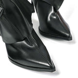 Olivia | Schwarze Designer-Stiefel mit einzigartigem Oversized-Look