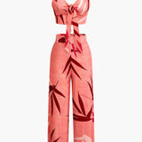 Bailey | Zweiteiler mit Knoten-Top & Bambusprint-Hose