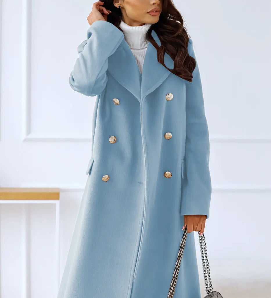 Liva | Doppelreihiger Wollmantel für Damen Zendoo.de
