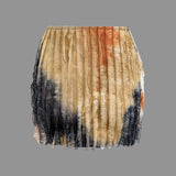 Aviana | Zweiteiliges Plissee-Set mit Farbverlauf & Neckholder-Top