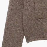 Irma | Strickjacke mit offener Vorderseite und hohem Kragen