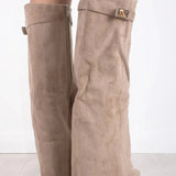 Evy | Elegante Damenstiefel aus hochwertigem Suede mit goldenen Akzenten