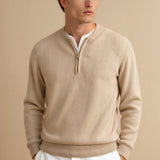 Klassischer Strickpullover mit Reißverschluss – Zeitlos & Komfortabel